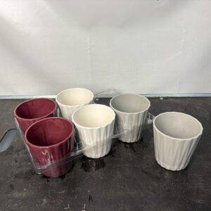Zubehör: Übertöpfe '3 Farben'  T12/20cm x6